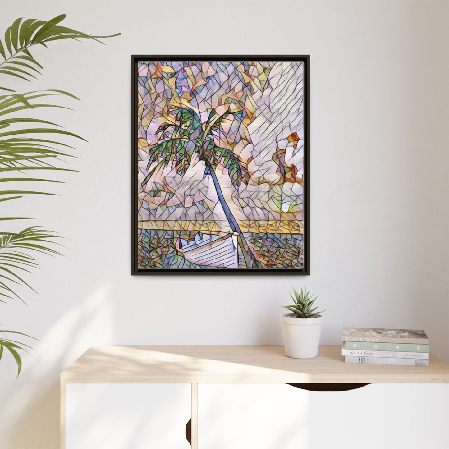 Tropical Palm Canvas Print — Framed Matte Wall Art
