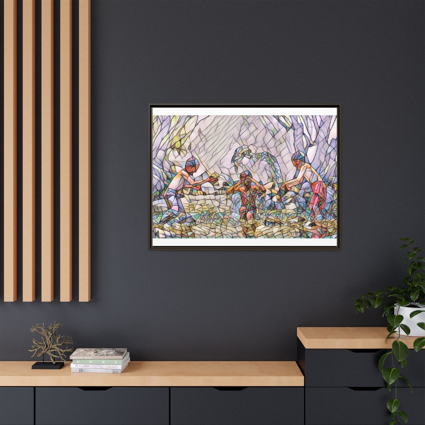 Matte Canvas, Framed (Multi-color)