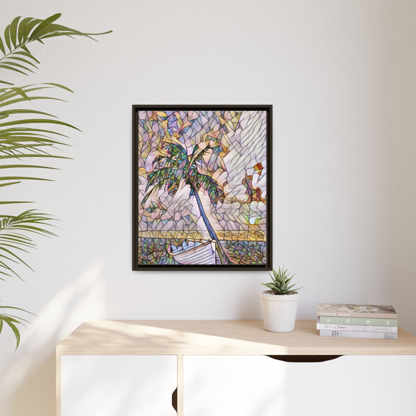 Tropical Palm Canvas Print — Framed Matte Wall Art