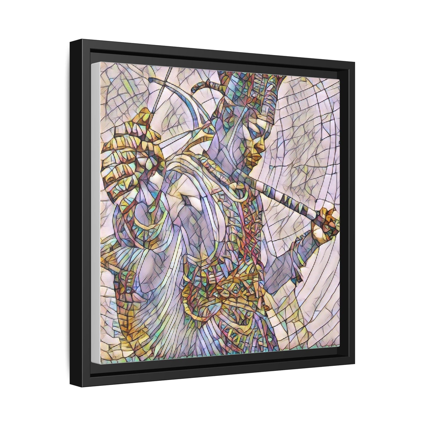 Egyptian God Mosaic Matte Canvas Framed Art
