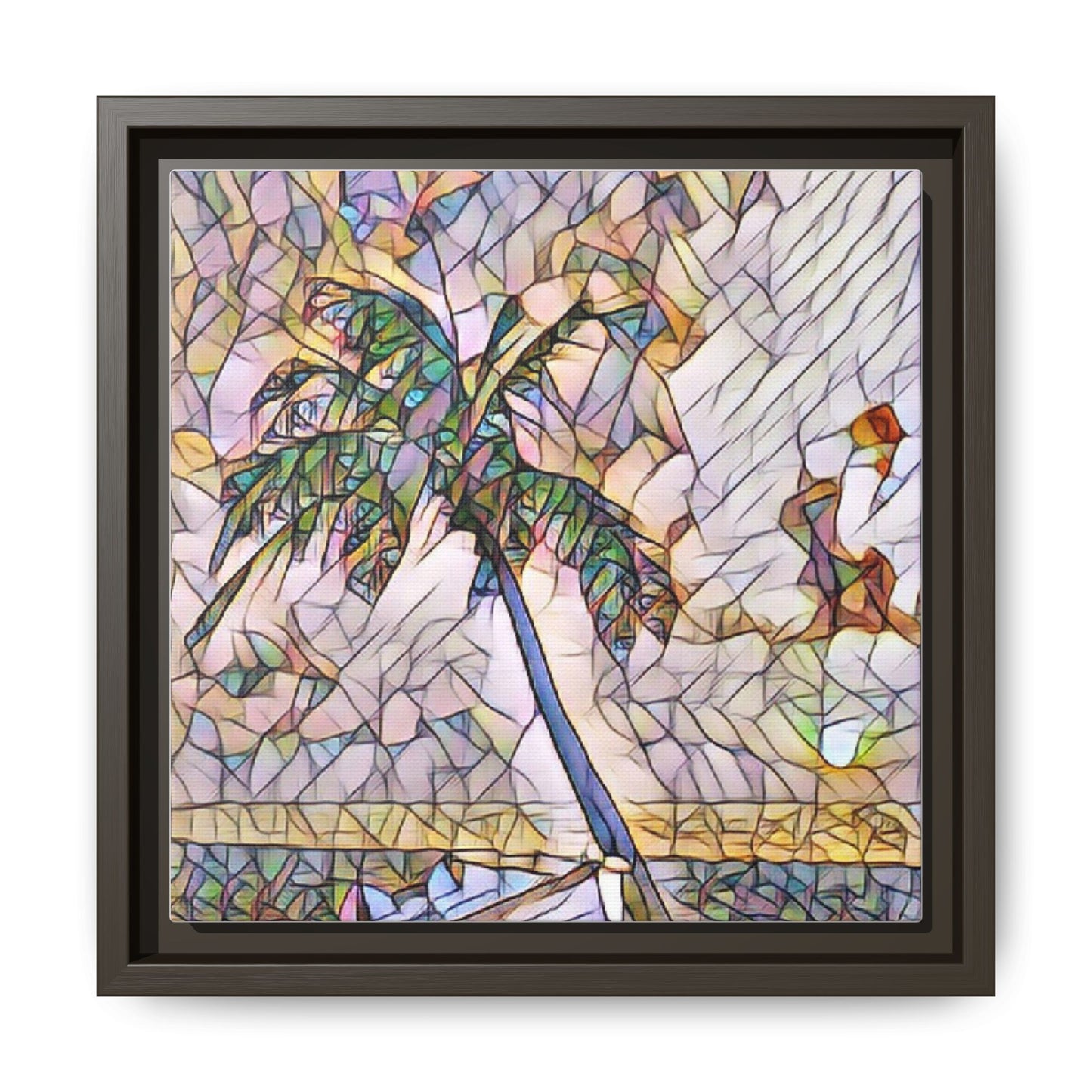 Tropical Palm Canvas Print — Framed Matte Wall Art