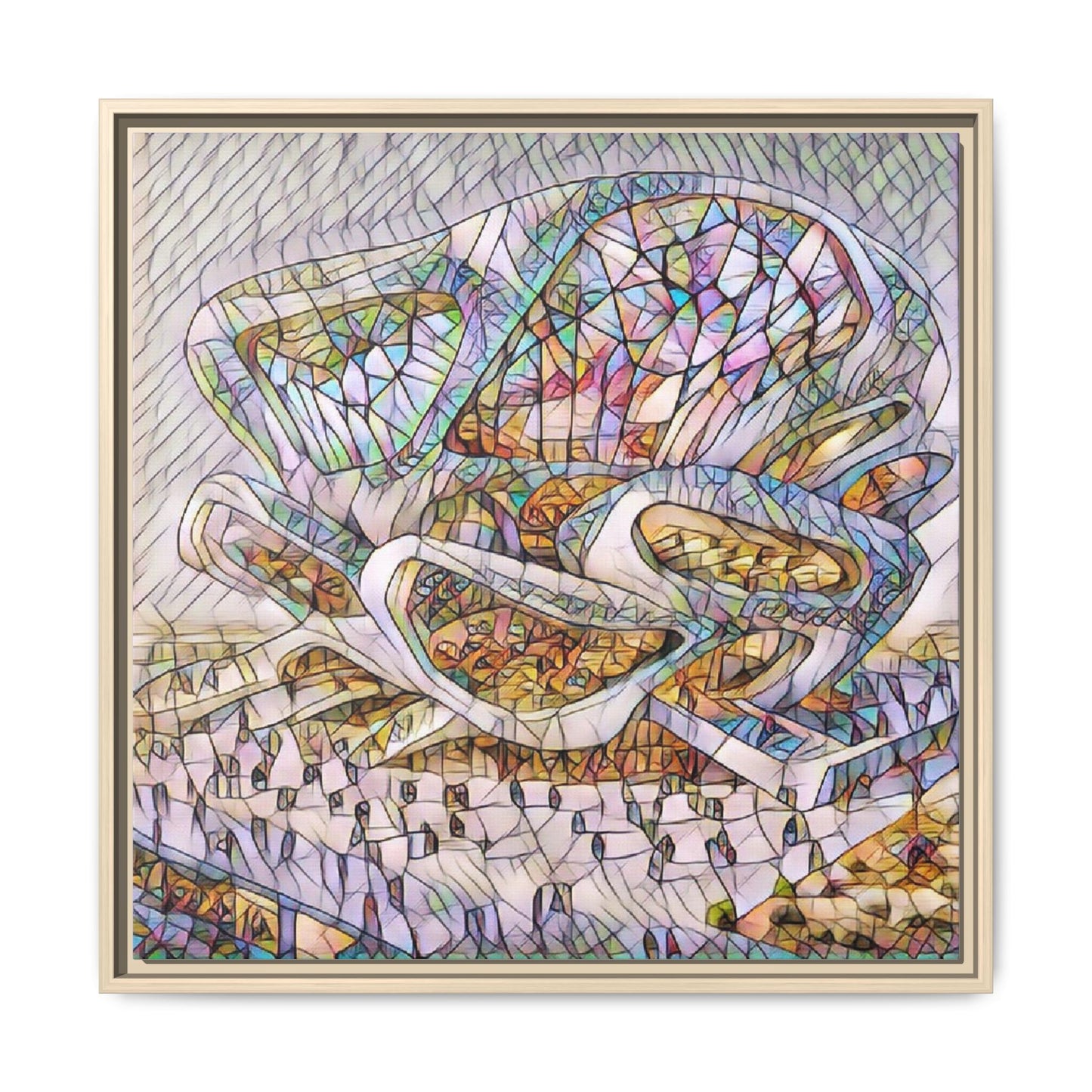 Abstract Colorful Sculpture Matte Canvas Framed Wall Art