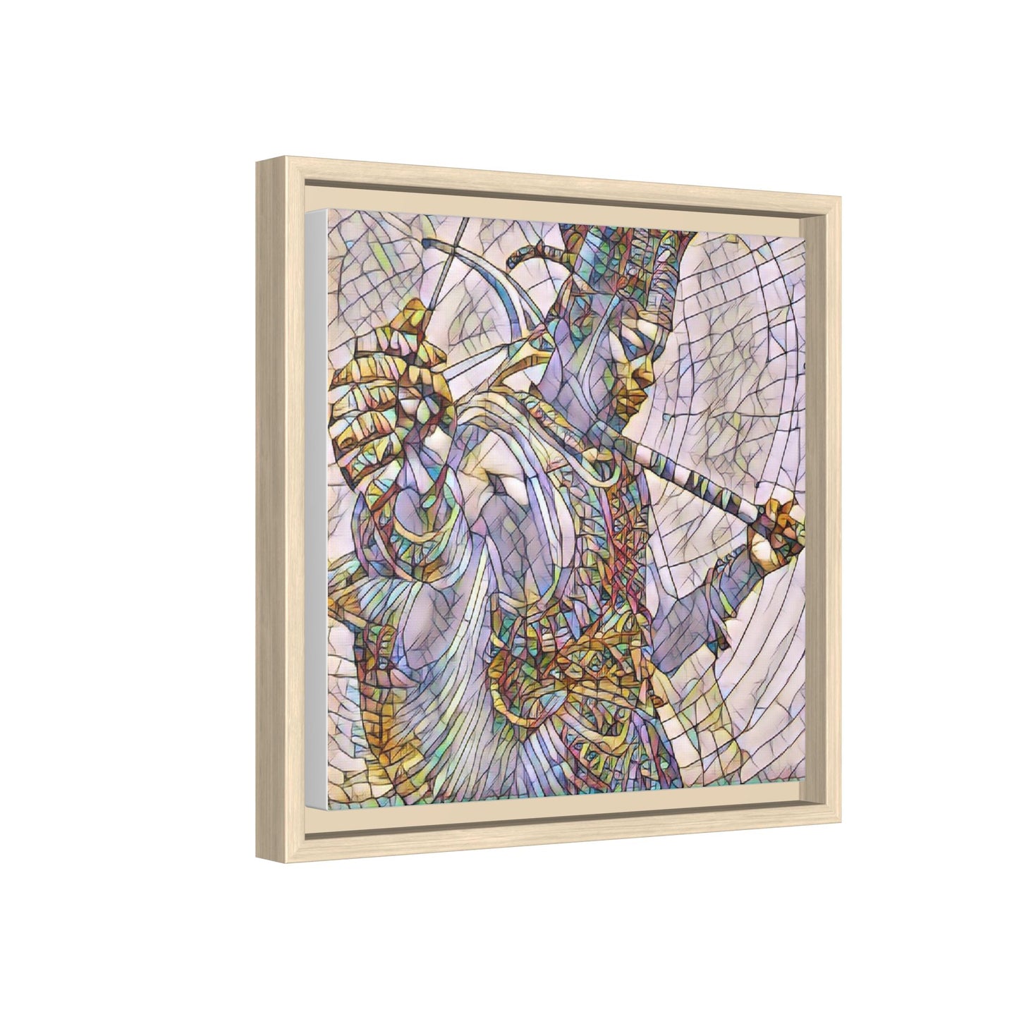 Egyptian God Mosaic Matte Canvas Framed Art