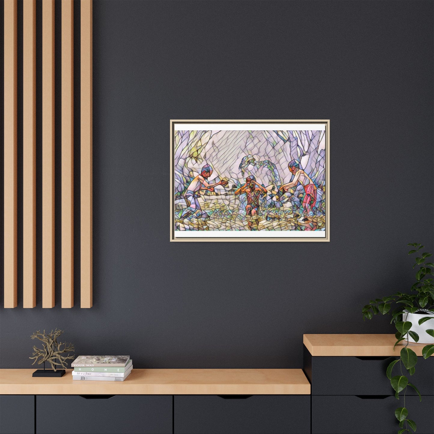 Matte Canvas, Framed (Multi-color)