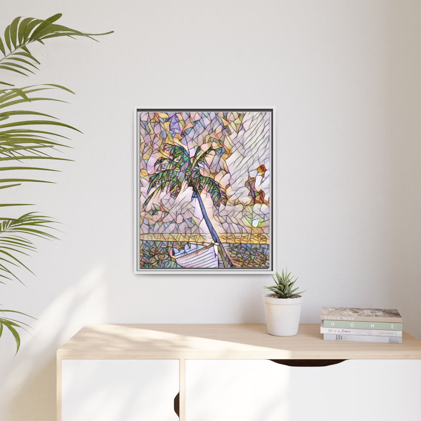 Tropical Palm Canvas Print — Framed Matte Wall Art
