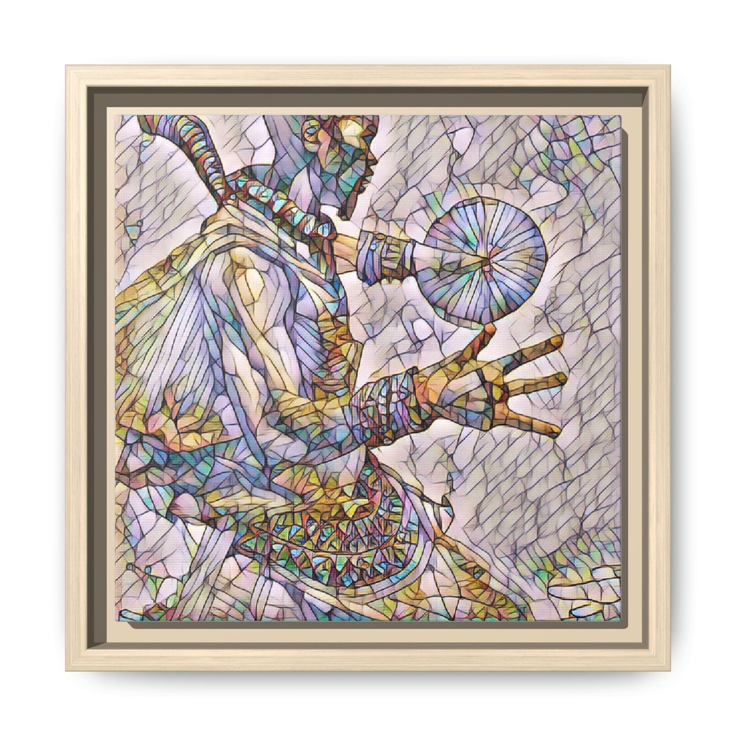 Tribal Shaman Art Print — Framed Matte Canvas Wall Art