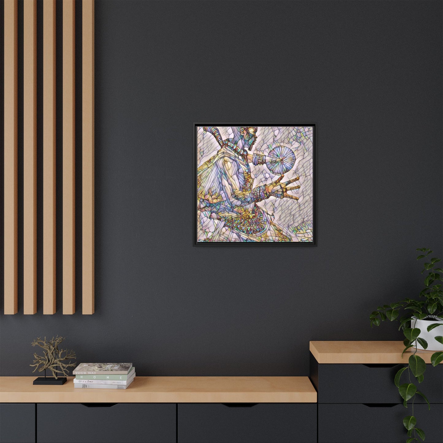 Tribal Shaman Art Print — Framed Matte Canvas Wall Art