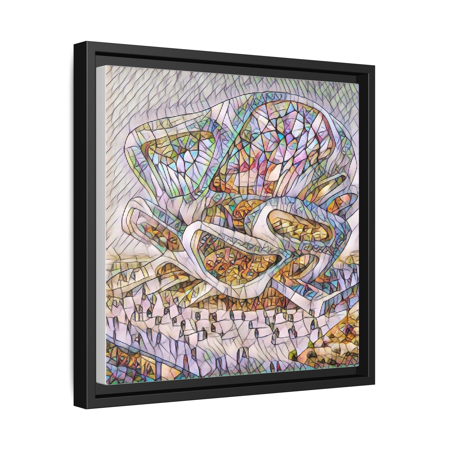 Abstract Colorful Sculpture Matte Canvas Framed Wall Art