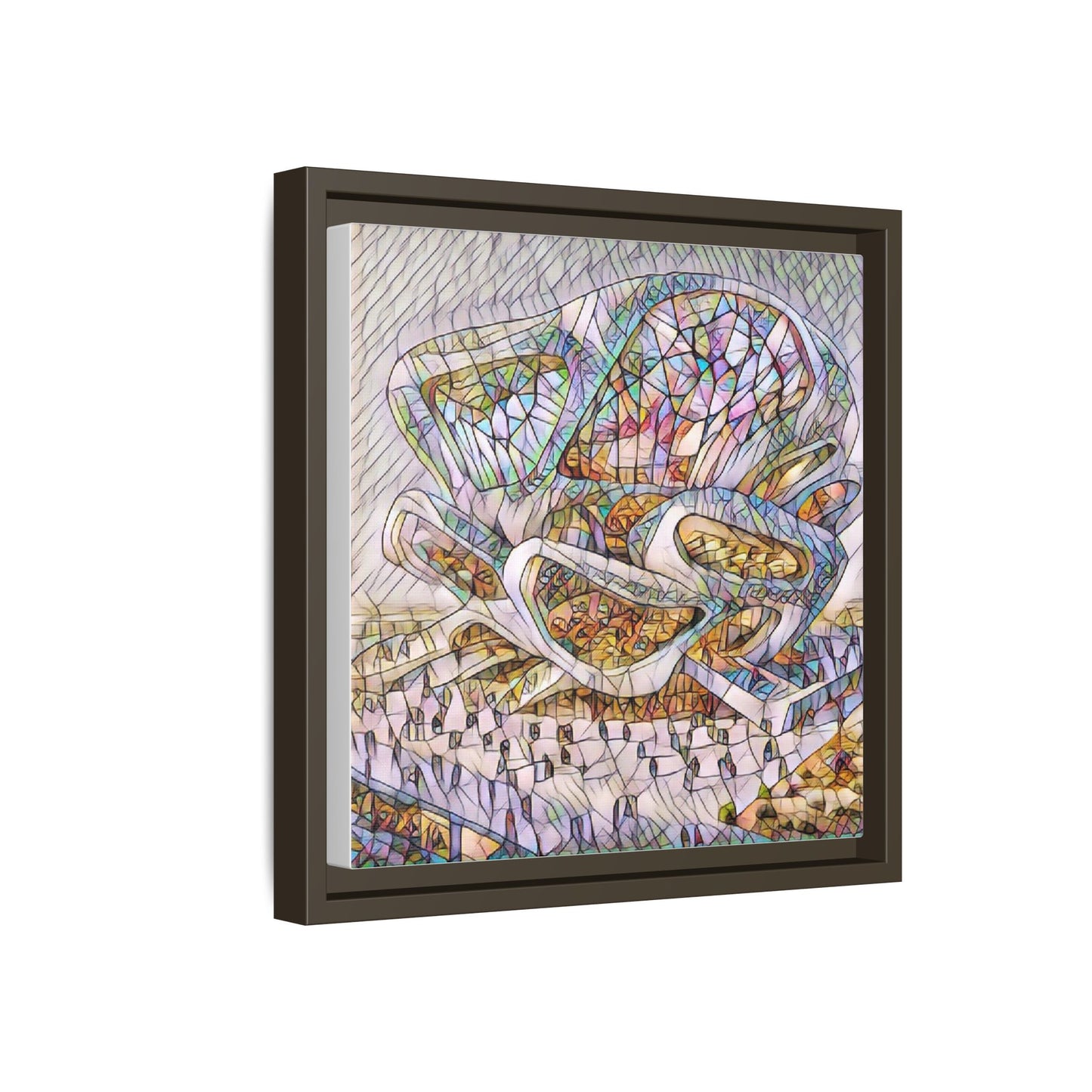 Abstract Colorful Sculpture Matte Canvas Framed Wall Art