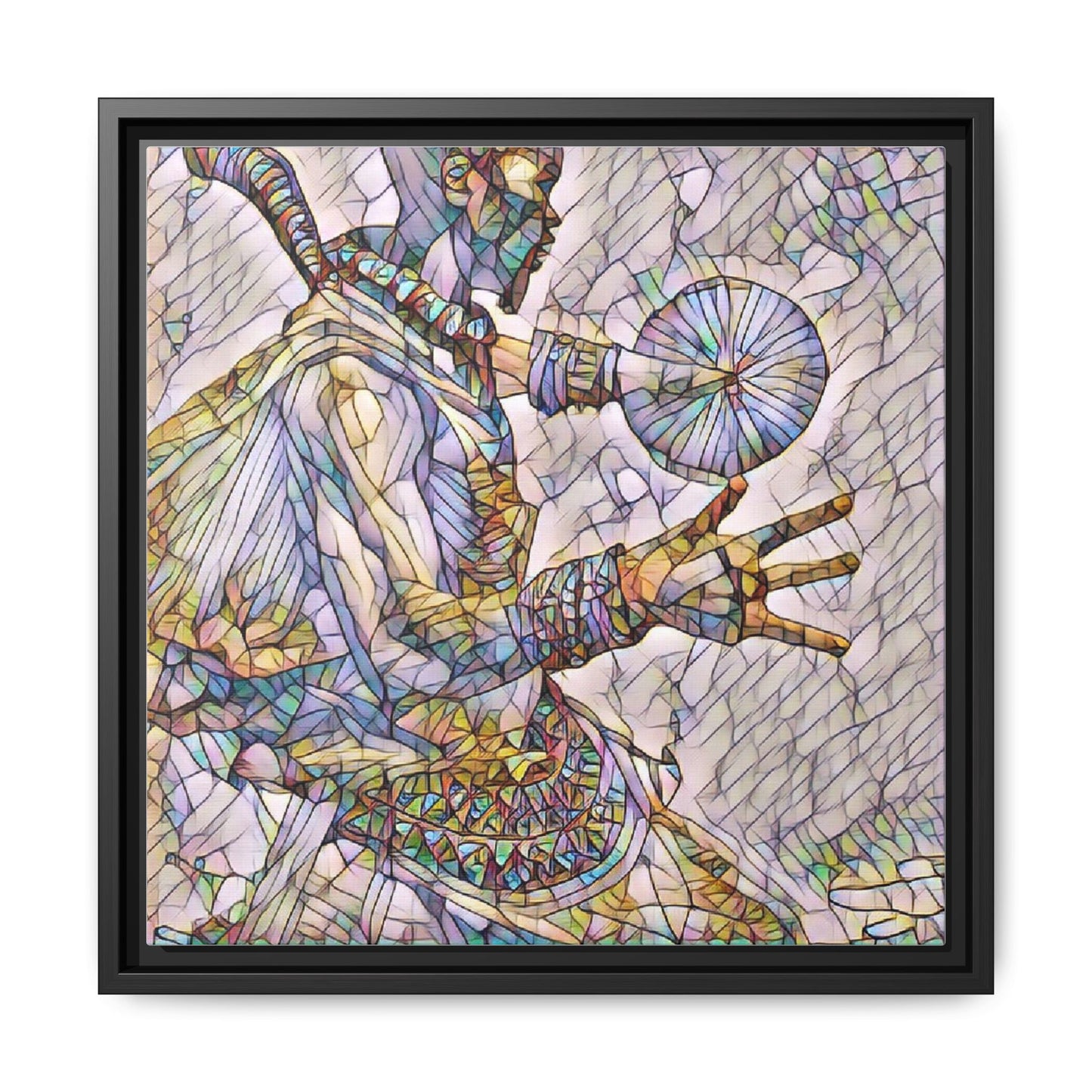 Tribal Shaman Art Print — Framed Matte Canvas Wall Art