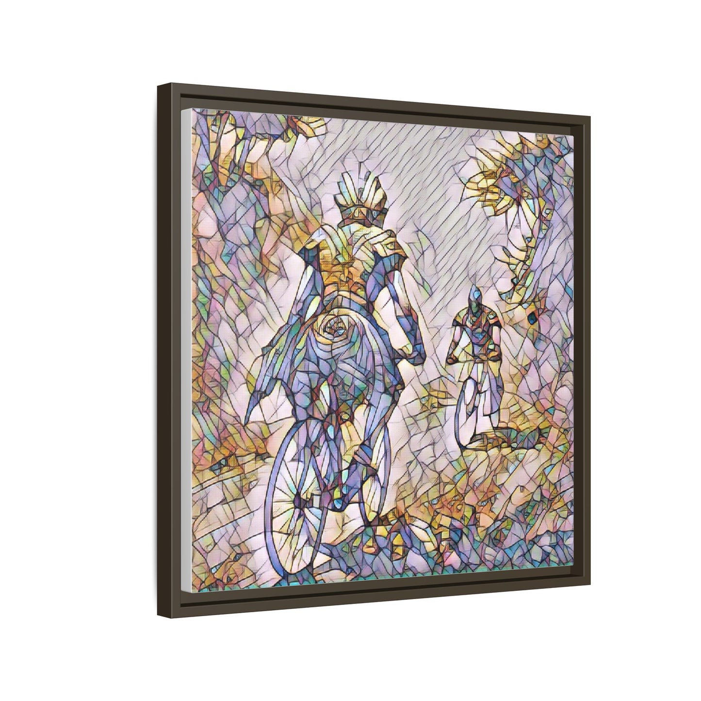 Cycling Art Print — Framed Matte Canvas Wall Art