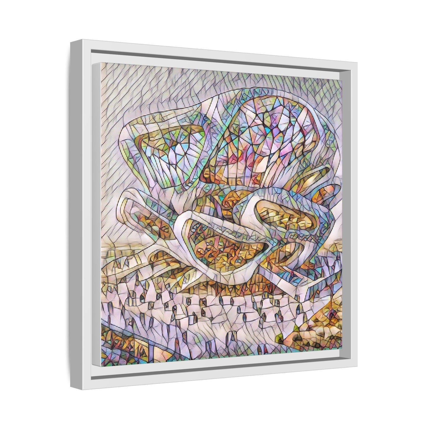 Abstract Colorful Sculpture Matte Canvas Framed Wall Art