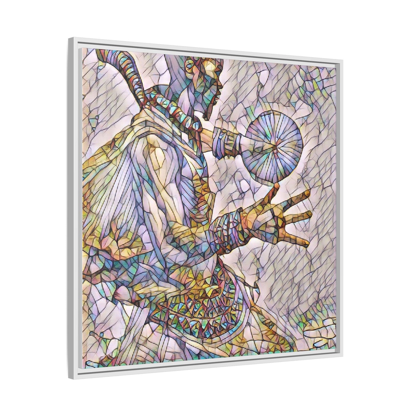 Tribal Shaman Art Print — Framed Matte Canvas Wall Art