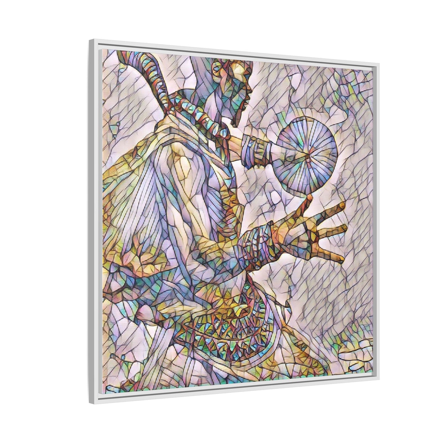 Tribal Shaman Art Print — Framed Matte Canvas Wall Art