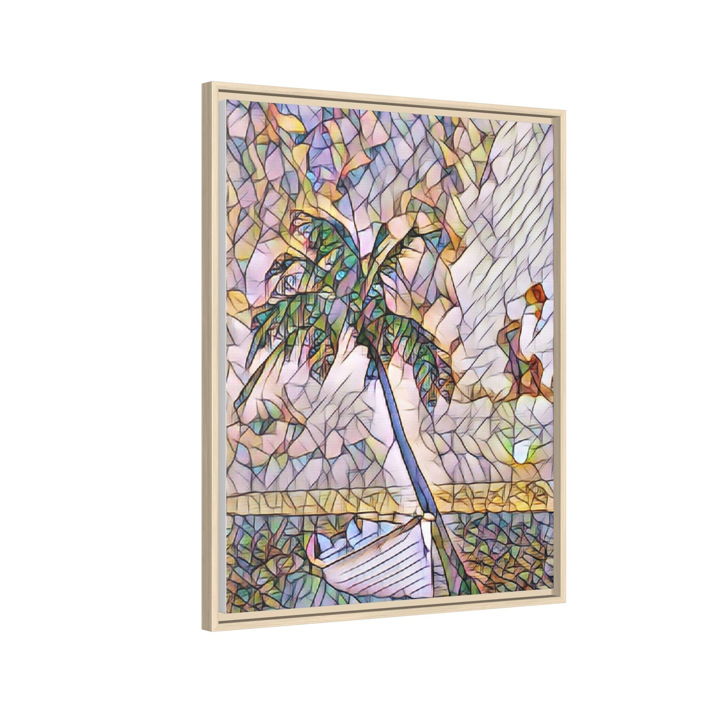 Tropical Palm Canvas Print — Framed Matte Wall Art