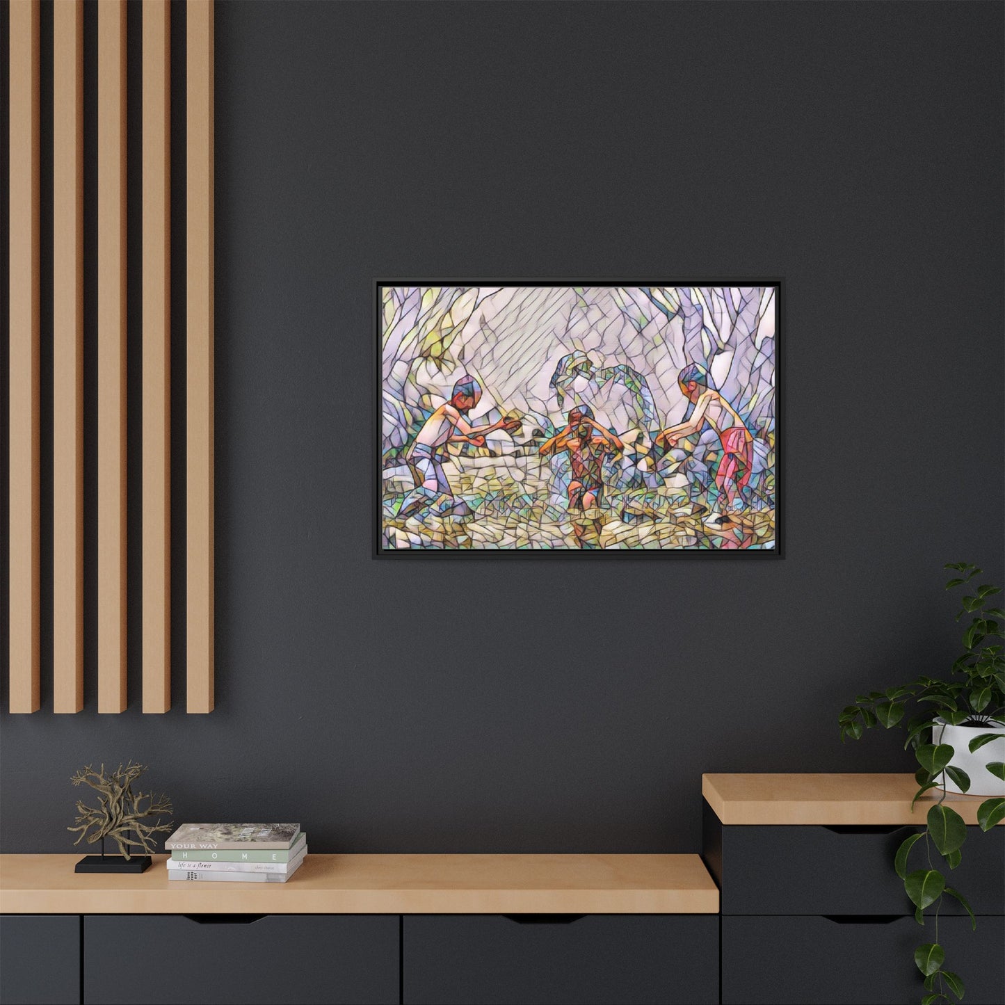 Matte Canvas, Framed (Multi-color)