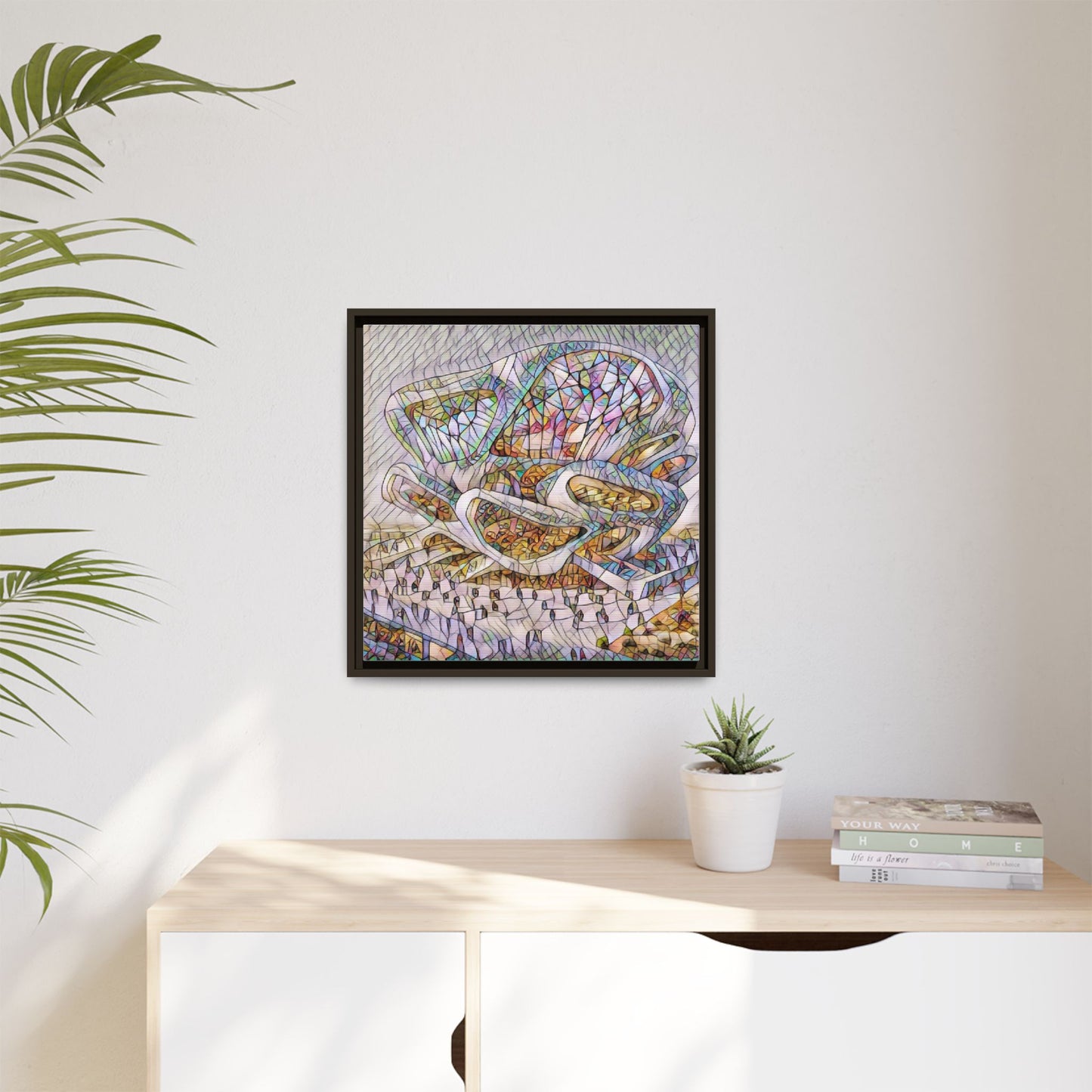 Abstract Colorful Sculpture Matte Canvas Framed Wall Art