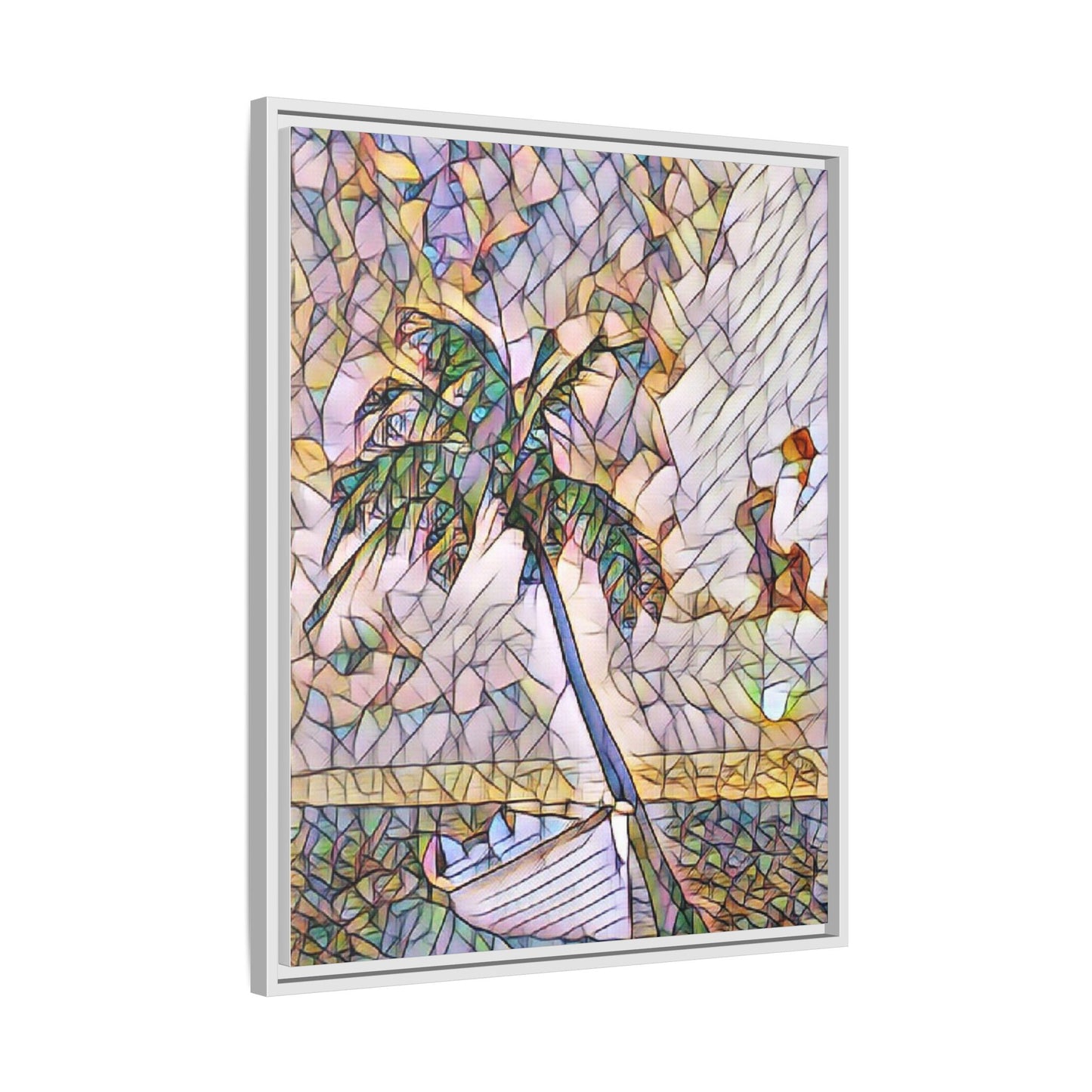 Tropical Palm Canvas Print — Framed Matte Wall Art