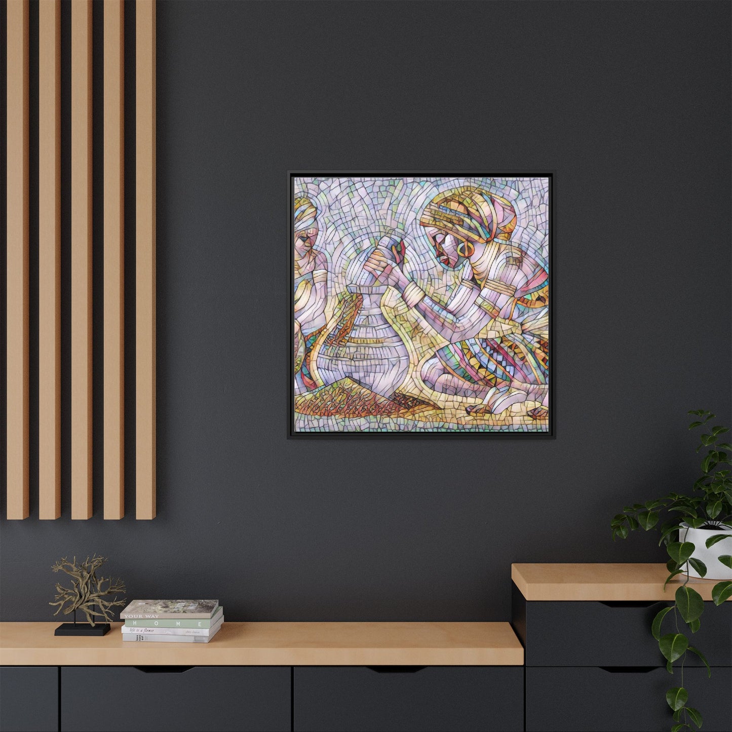 Matte Canvas, Framed (Multi-color)
