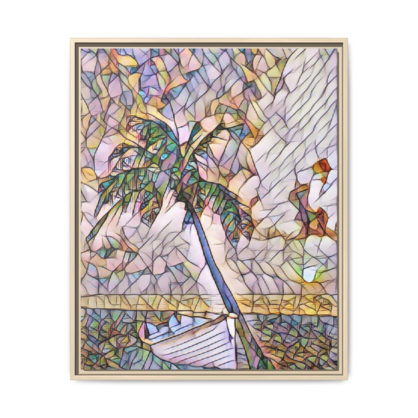 Tropical Palm Canvas Print — Framed Matte Wall Art