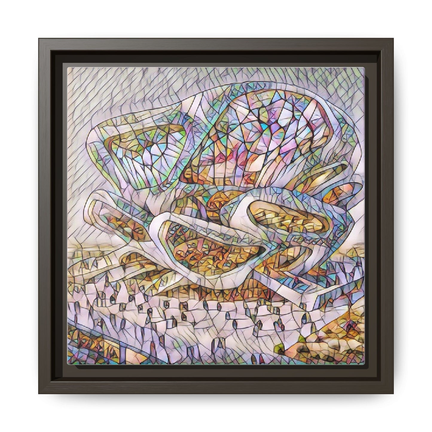 Abstract Colorful Sculpture Matte Canvas Framed Wall Art