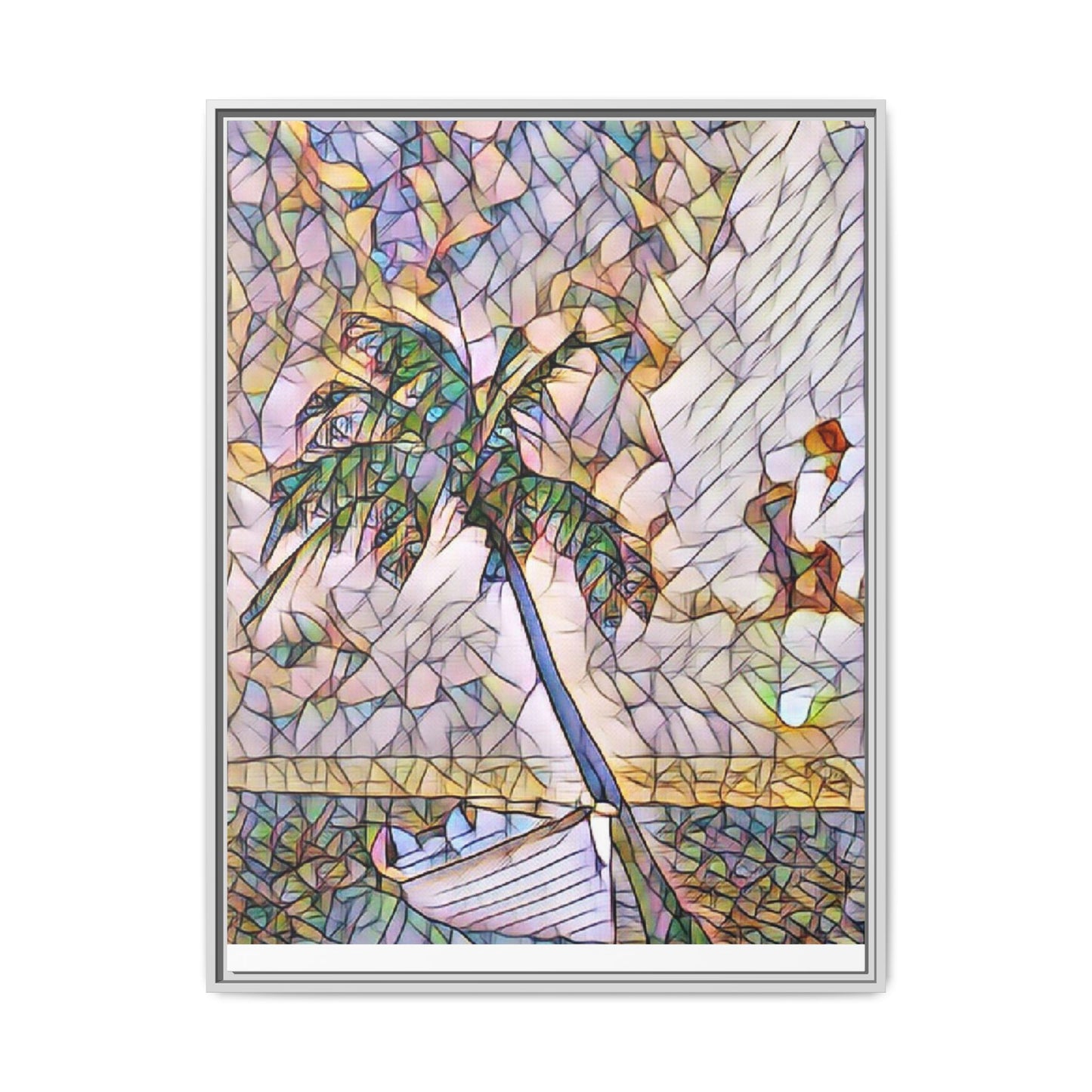 Tropical Palm Canvas Print — Framed Matte Wall Art