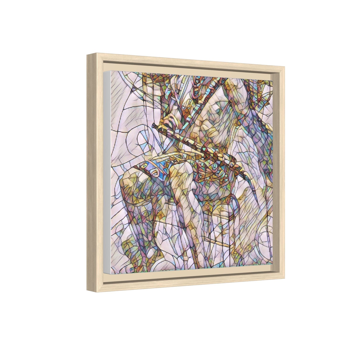 Framed Abstract Musician Canvas Art — Multi‑Color Jazz Saxophone Print