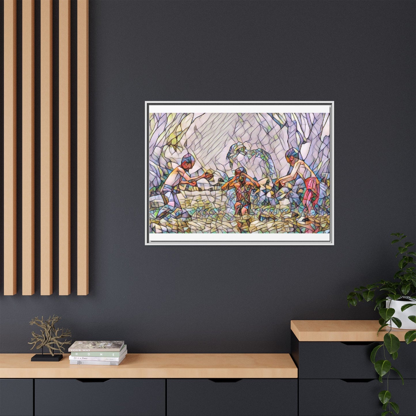 Matte Canvas, Framed (Multi-color)