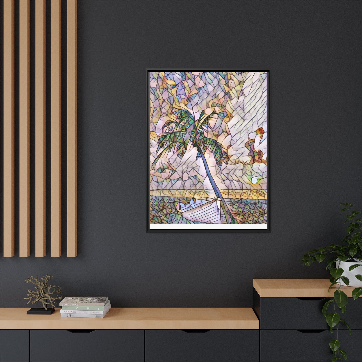 Tropical Palm Canvas Print — Framed Matte Wall Art
