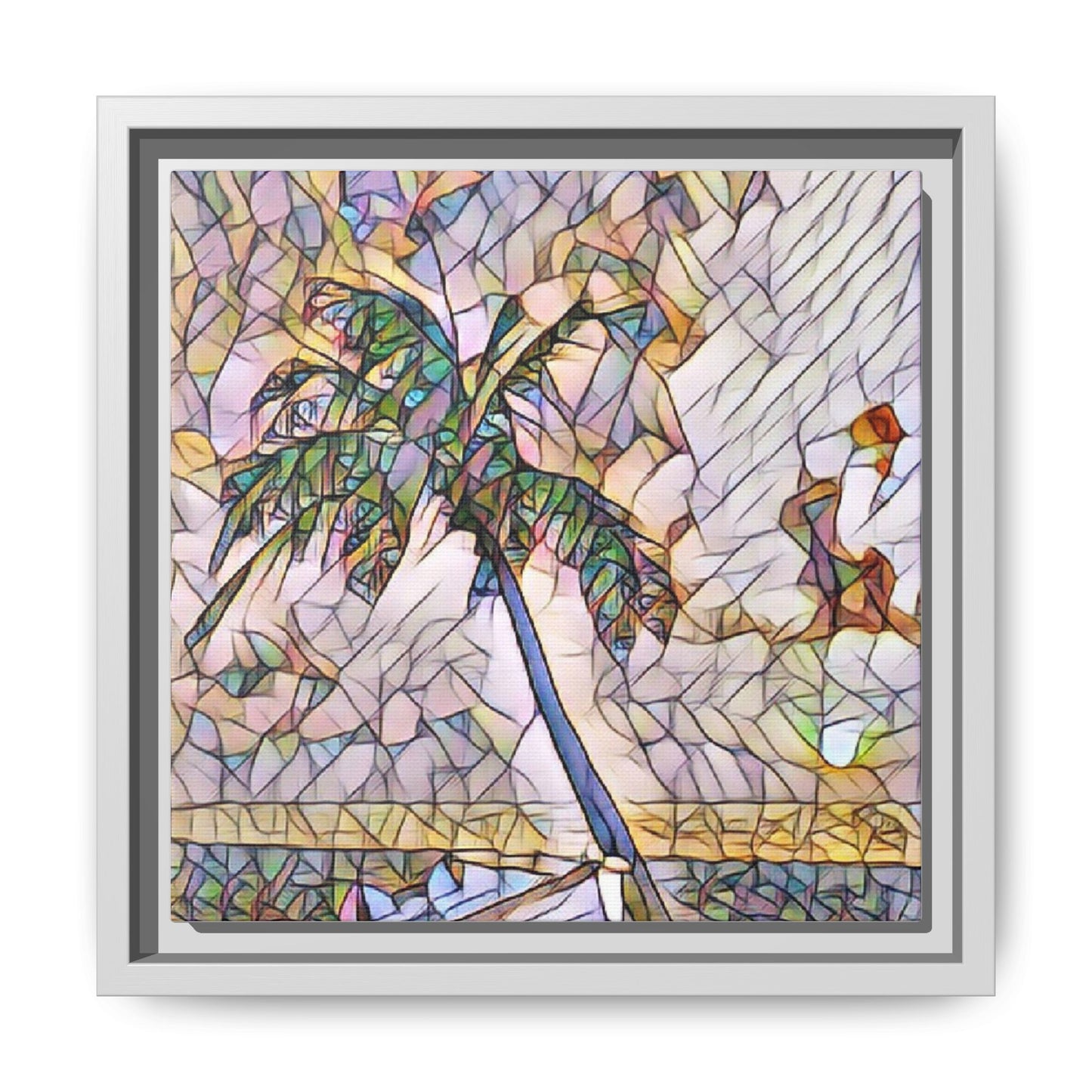 Tropical Palm Canvas Print — Framed Matte Wall Art
