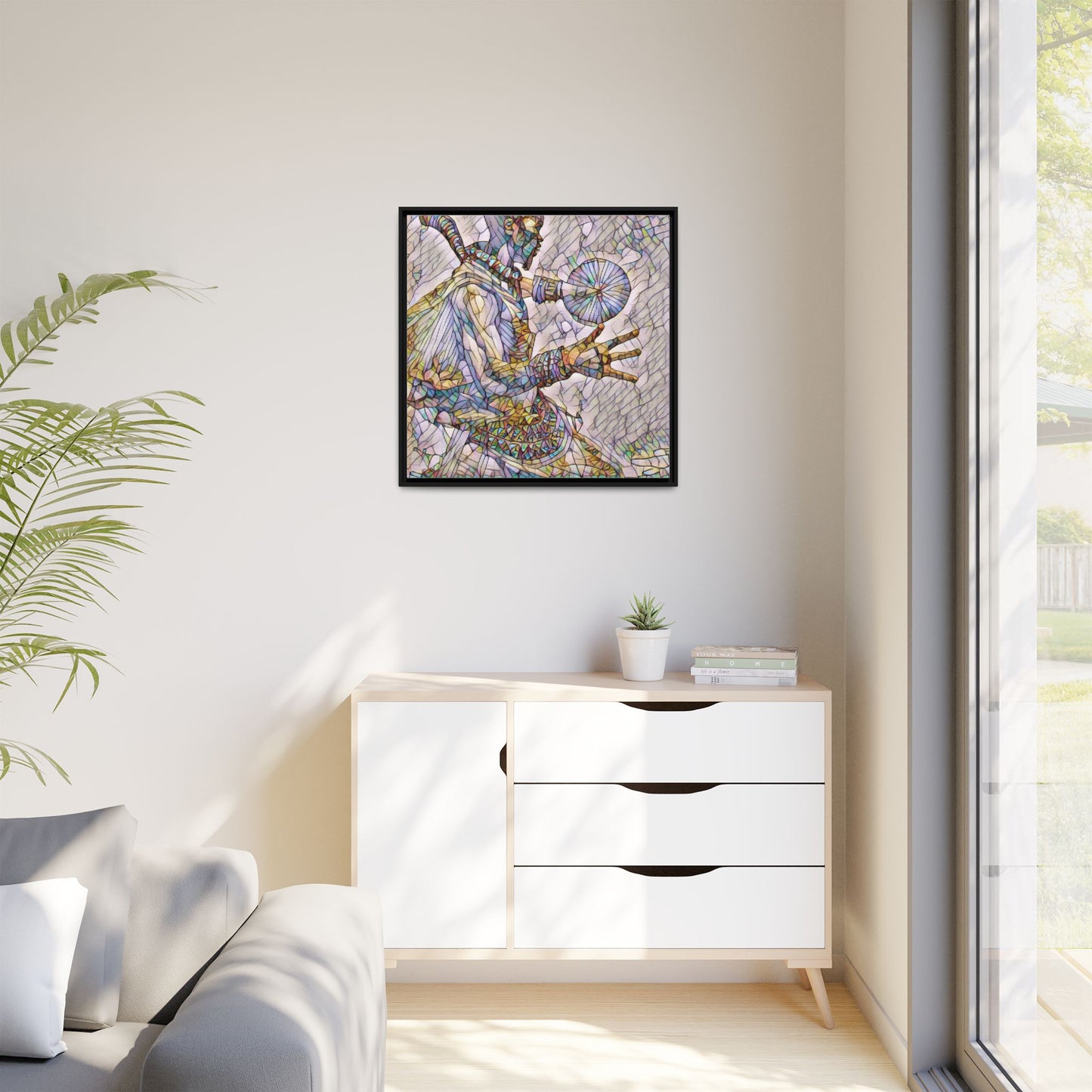 Tribal Shaman Art Print — Framed Matte Canvas Wall Art