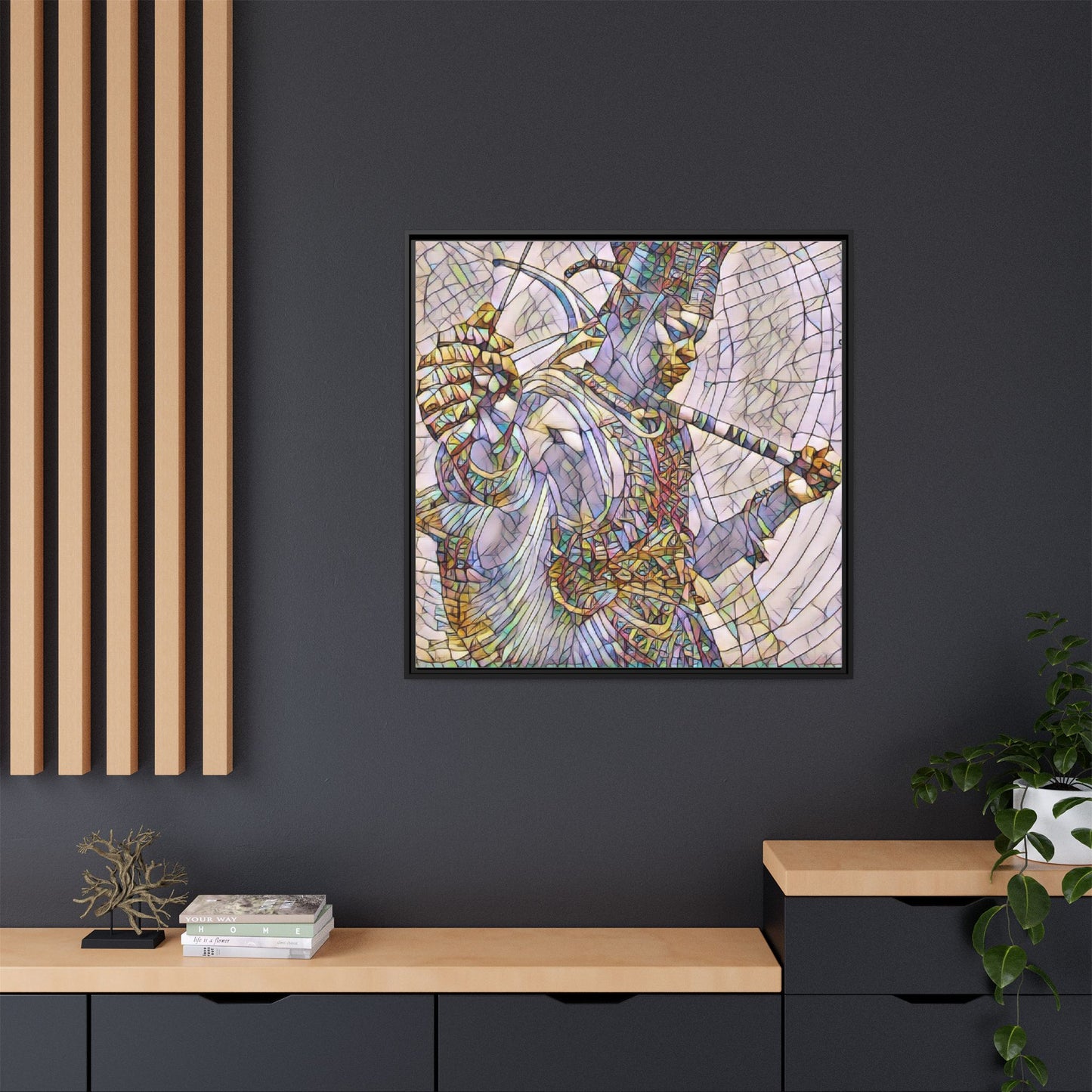 Egyptian God Mosaic Matte Canvas Framed Art