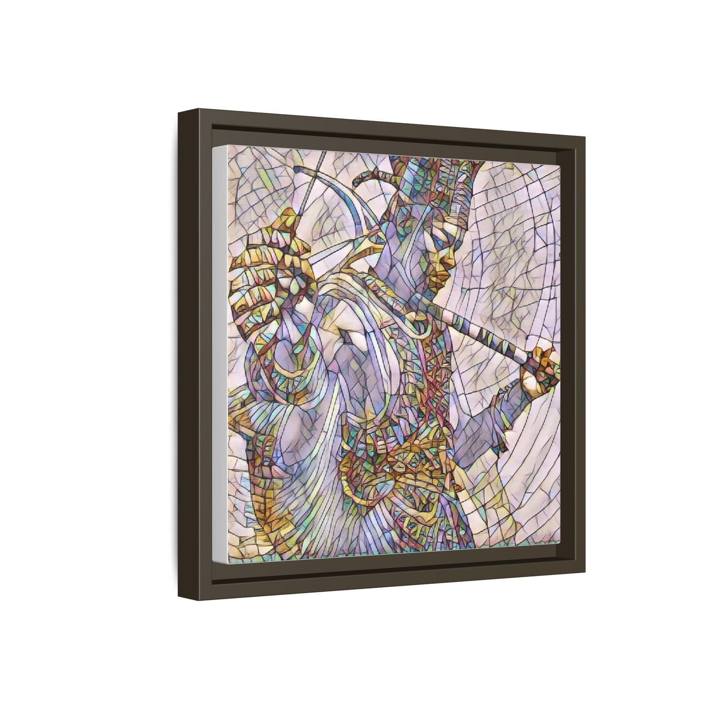 Egyptian God Mosaic Matte Canvas Framed Art