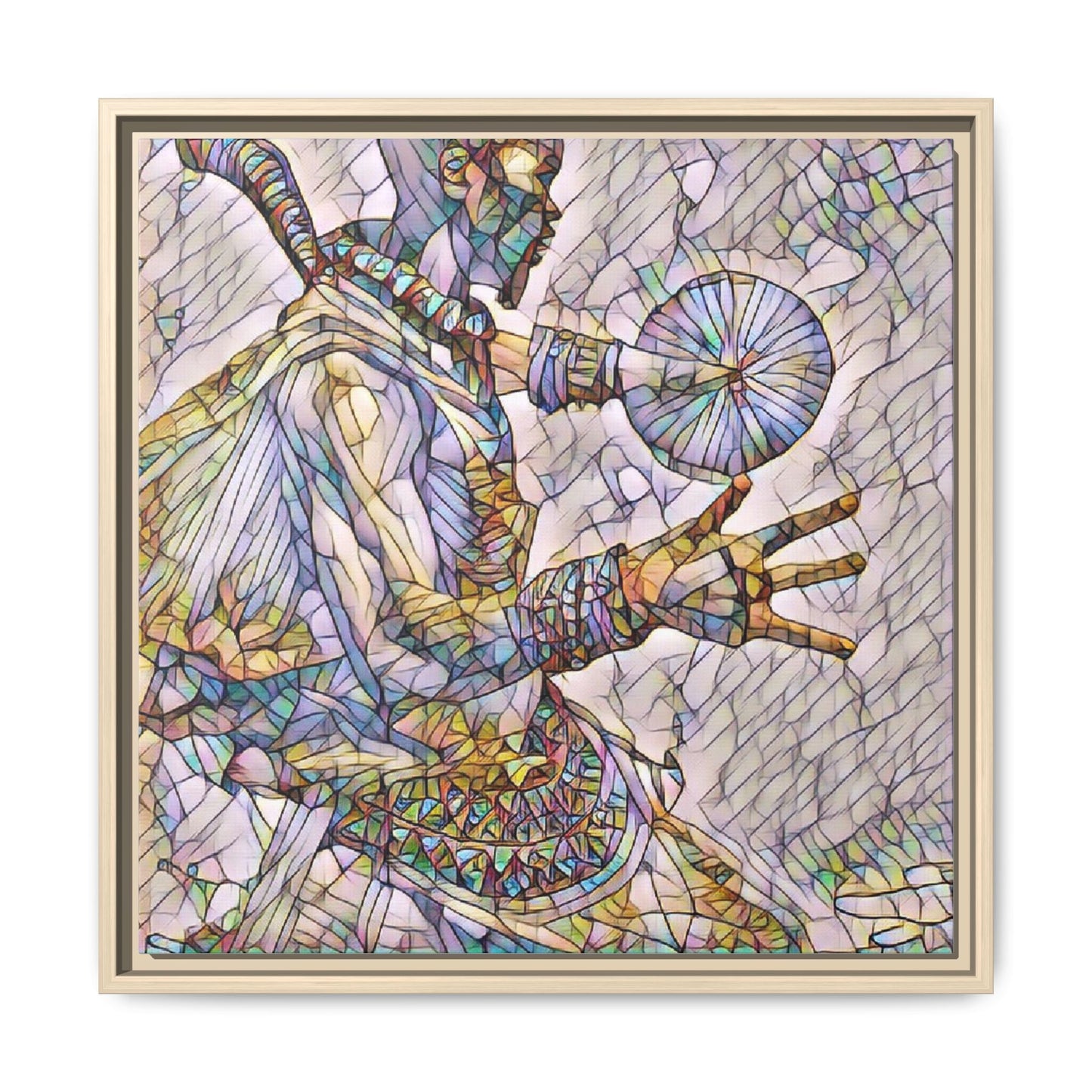 Tribal Shaman Art Print — Framed Matte Canvas Wall Art