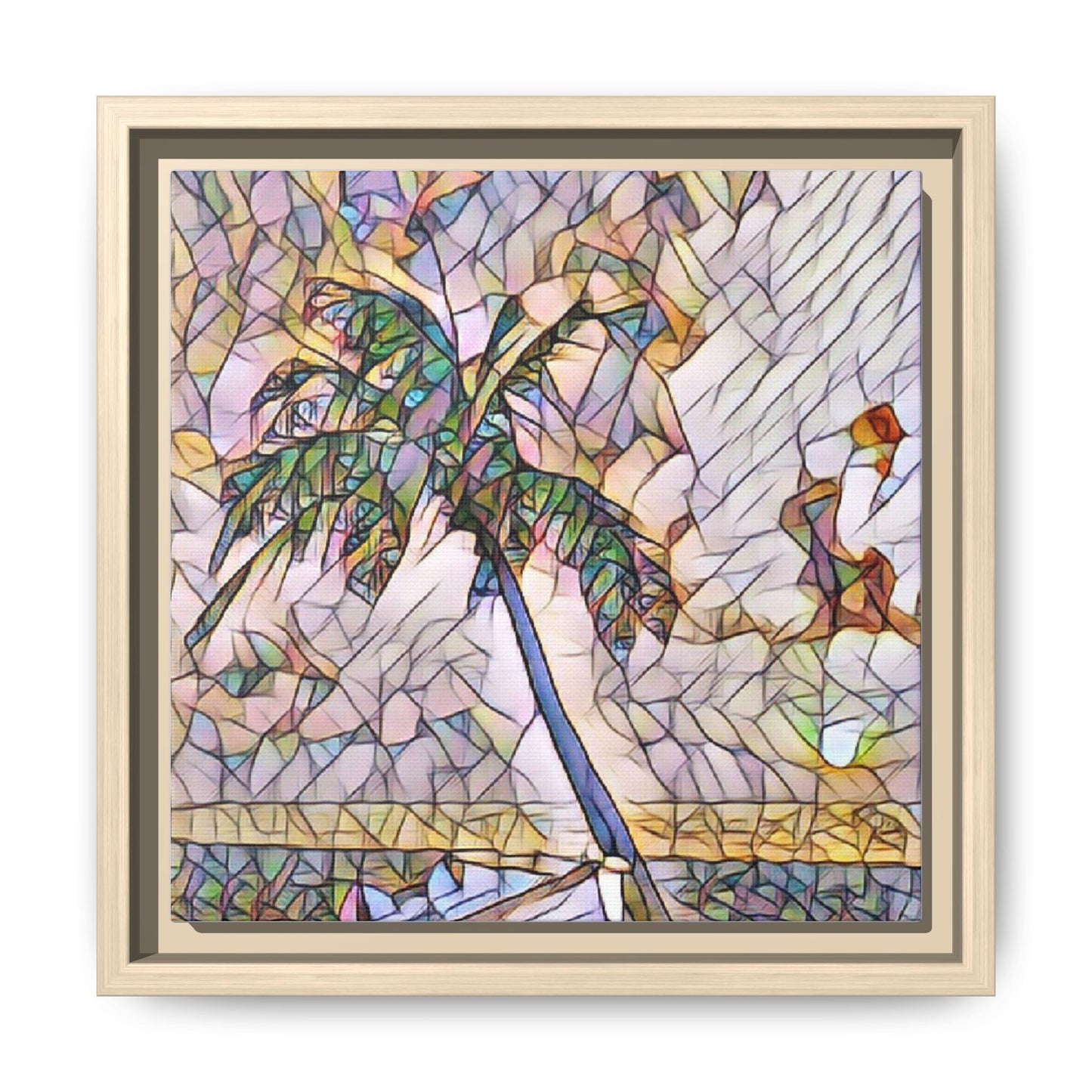 Tropical Palm Canvas Print — Framed Matte Wall Art