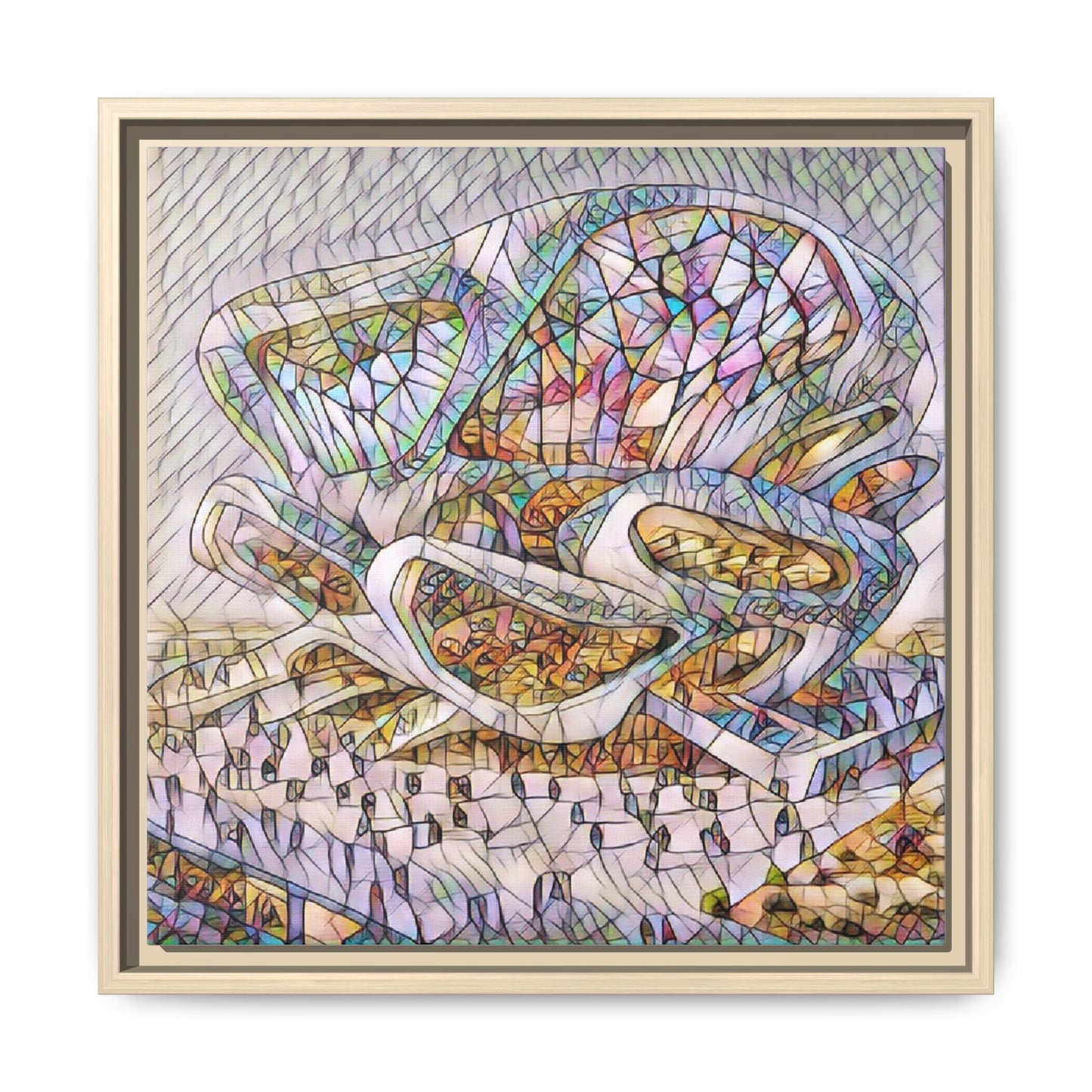 Abstract Colorful Sculpture Matte Canvas Framed Wall Art