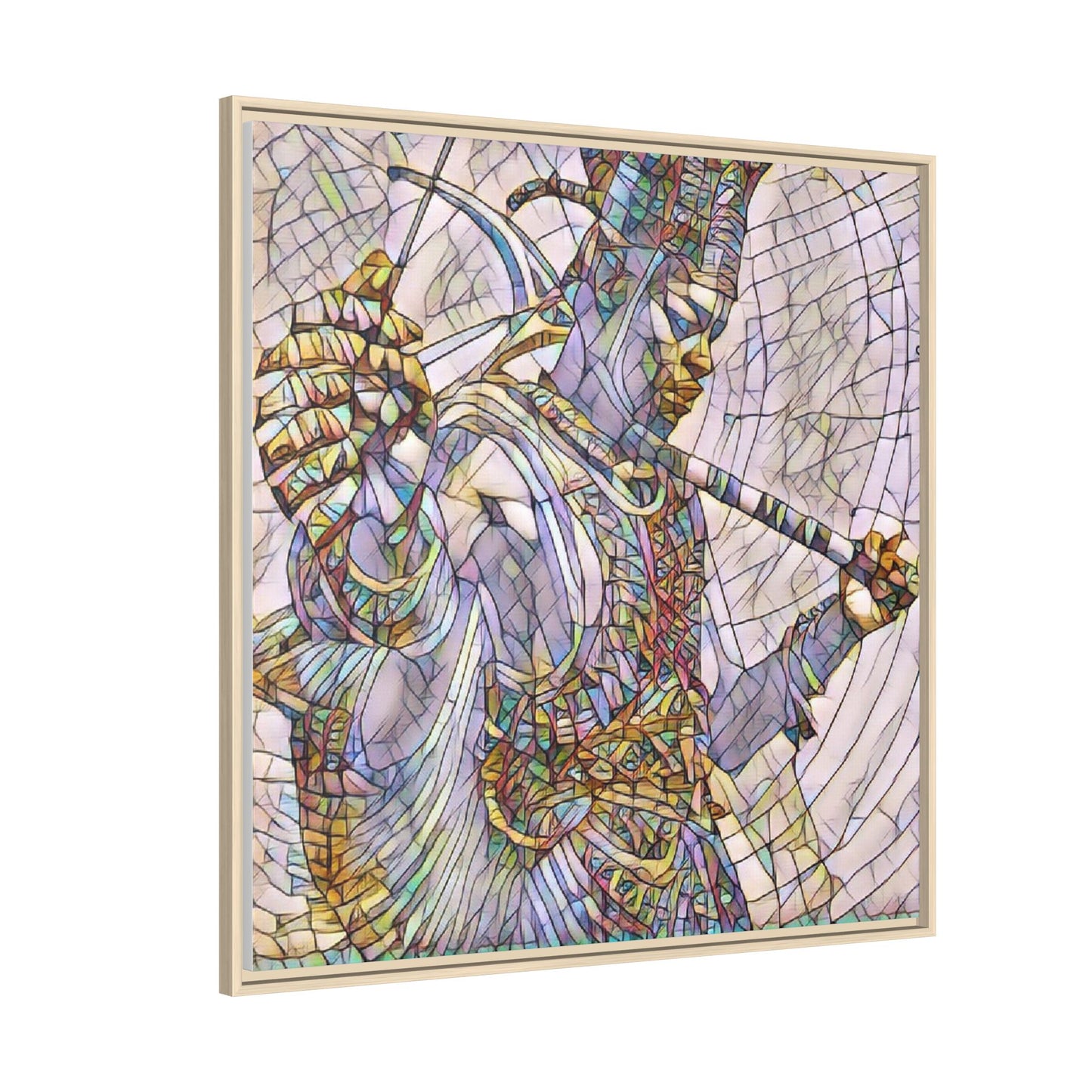Egyptian God Mosaic Matte Canvas Framed Art