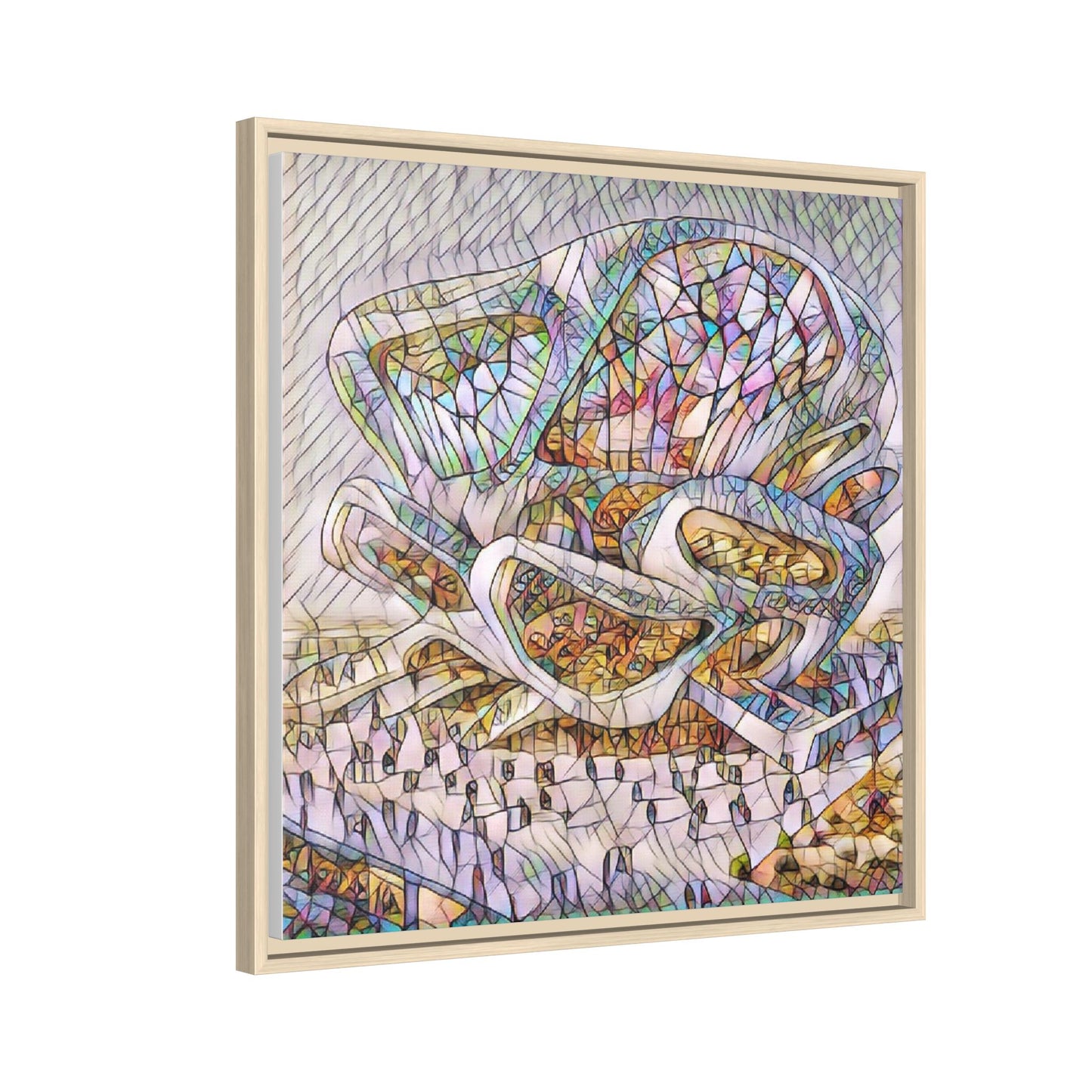 Abstract Colorful Sculpture Matte Canvas Framed Wall Art