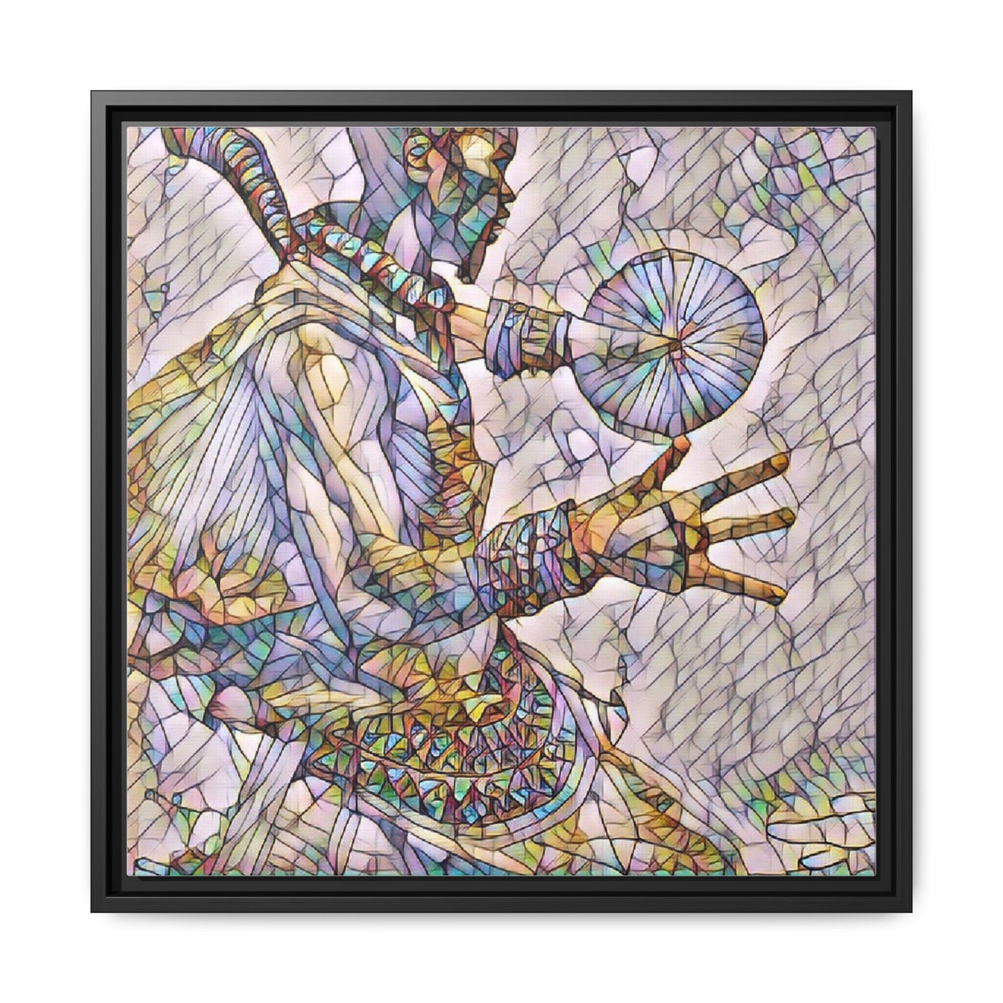 Tribal Shaman Art Print — Framed Matte Canvas Wall Art