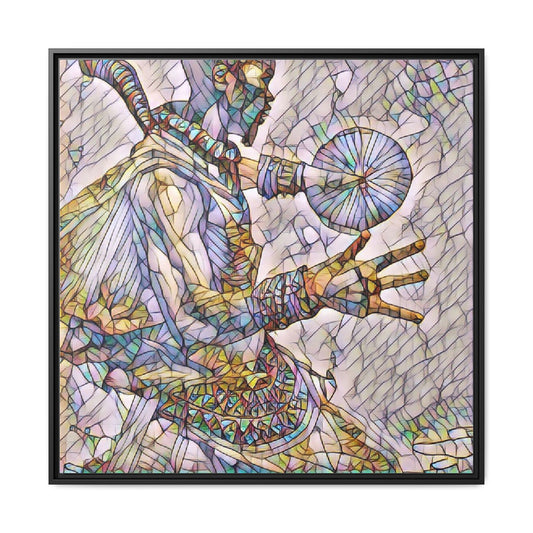 Tribal Shaman Art Print — Framed Matte Canvas Wall Art