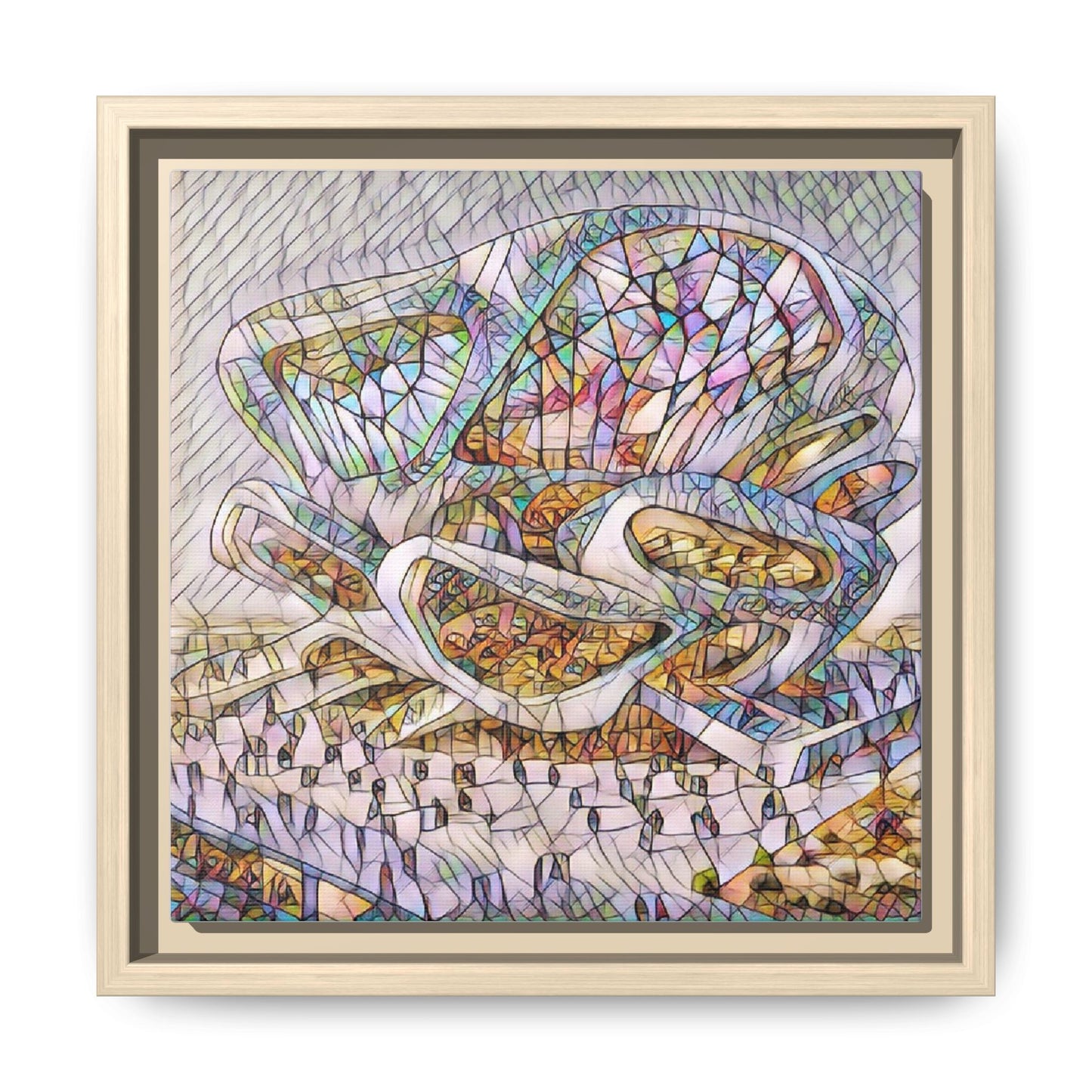 Abstract Colorful Sculpture Matte Canvas Framed Wall Art