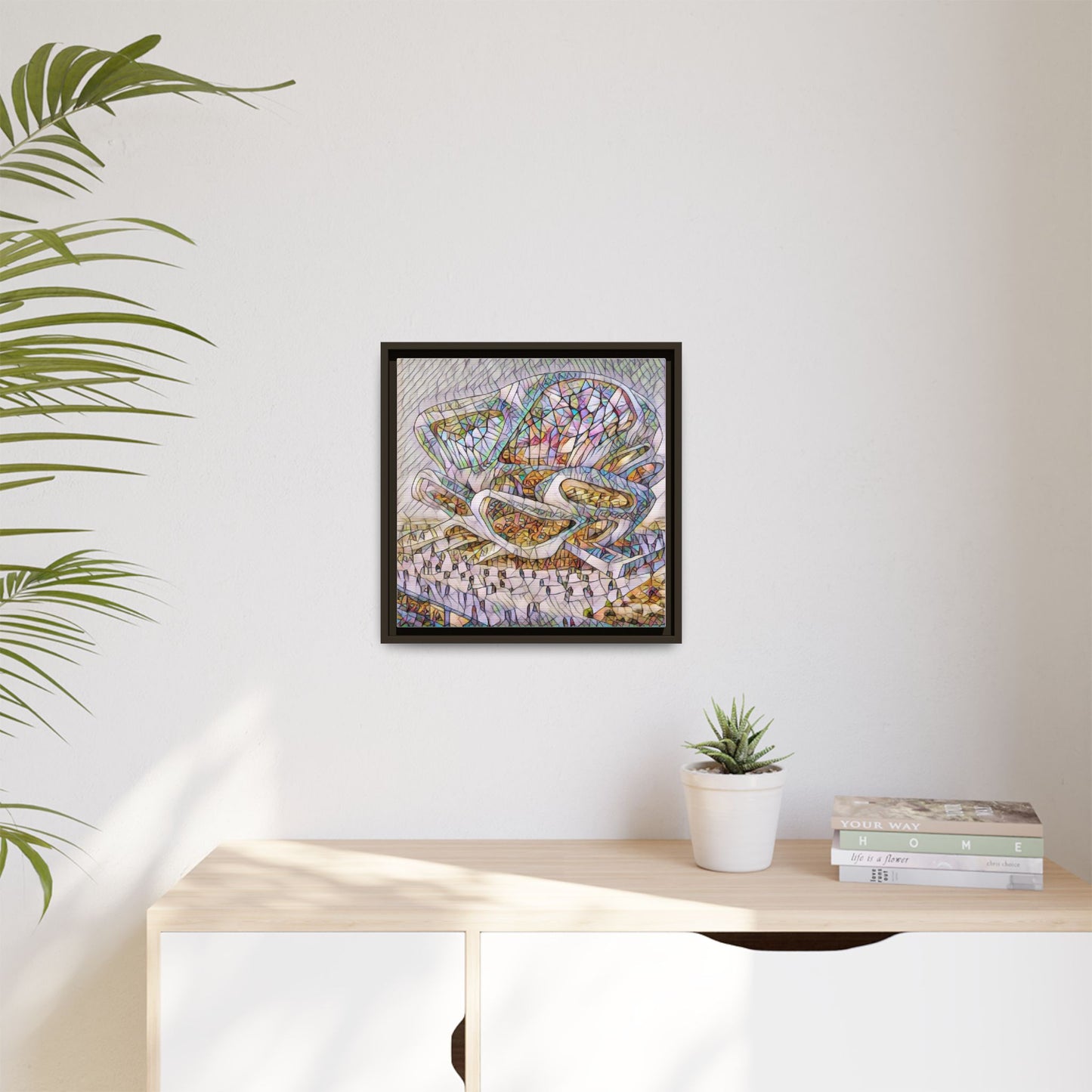Abstract Colorful Sculpture Matte Canvas Framed Wall Art