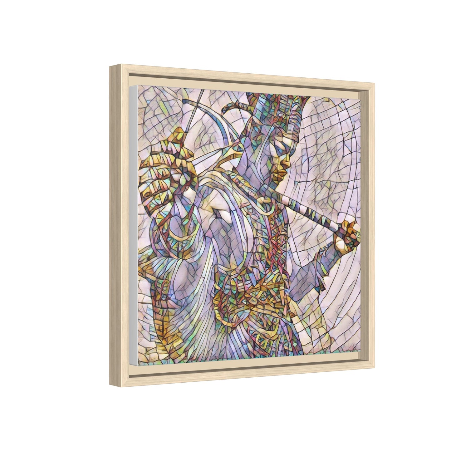 Egyptian God Mosaic Matte Canvas Framed Art