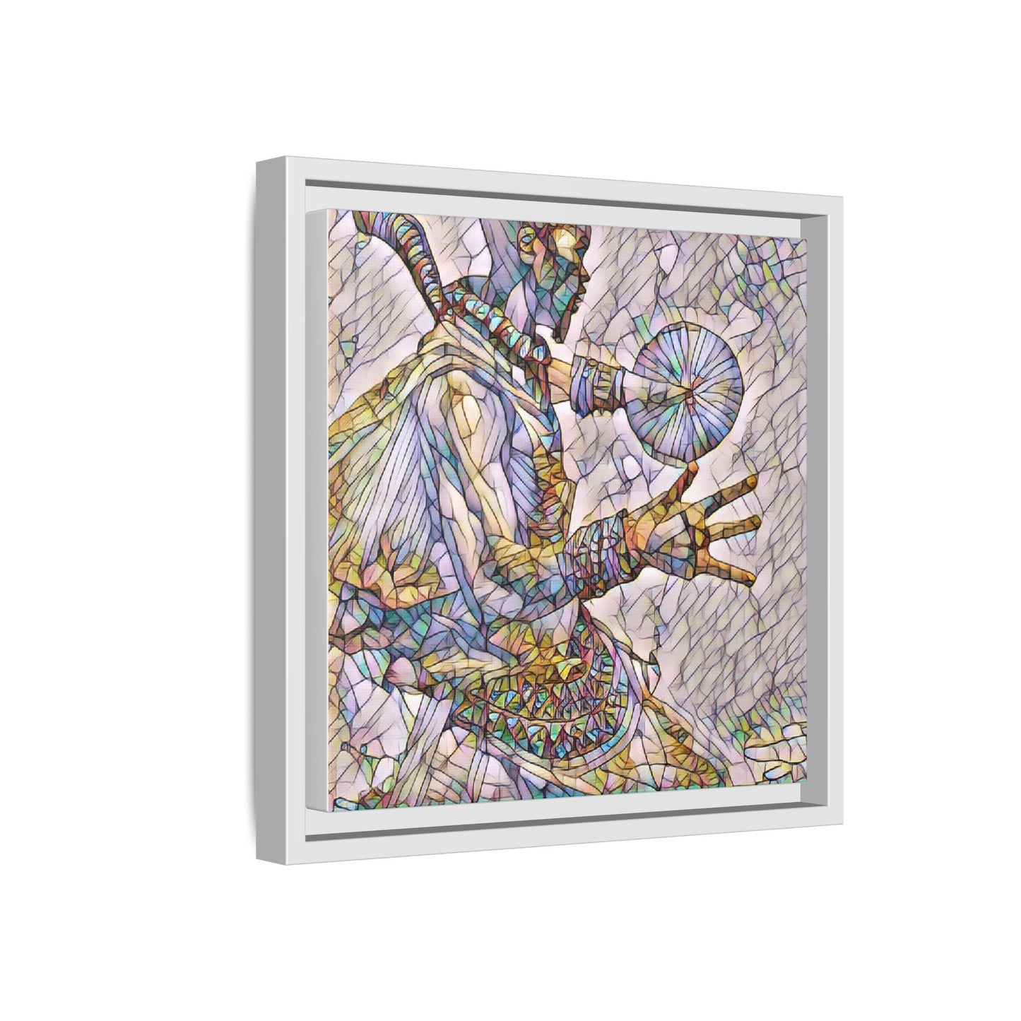 Tribal Shaman Art Print — Framed Matte Canvas Wall Art