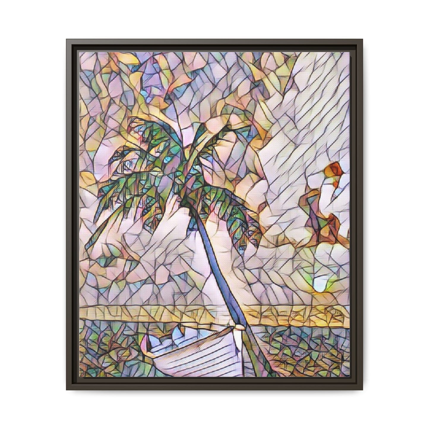 Tropical Palm Canvas Print — Framed Matte Wall Art