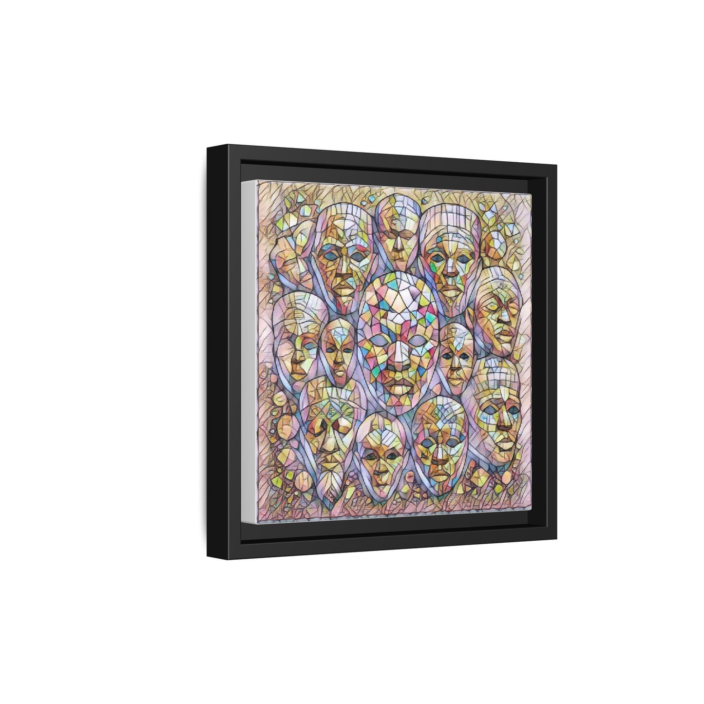 Framed Art Print — Mosaic Faces Matte Canvas