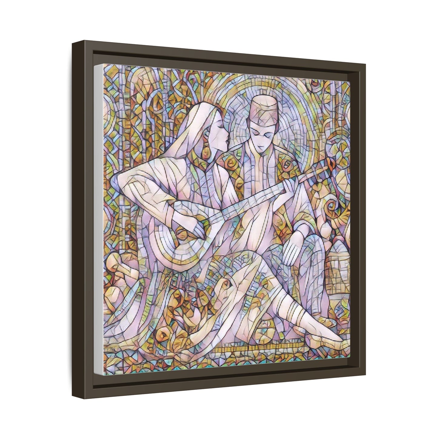 Love Song Serenade - Framed Canvas Wall Art | Guitar Player Romantic Print