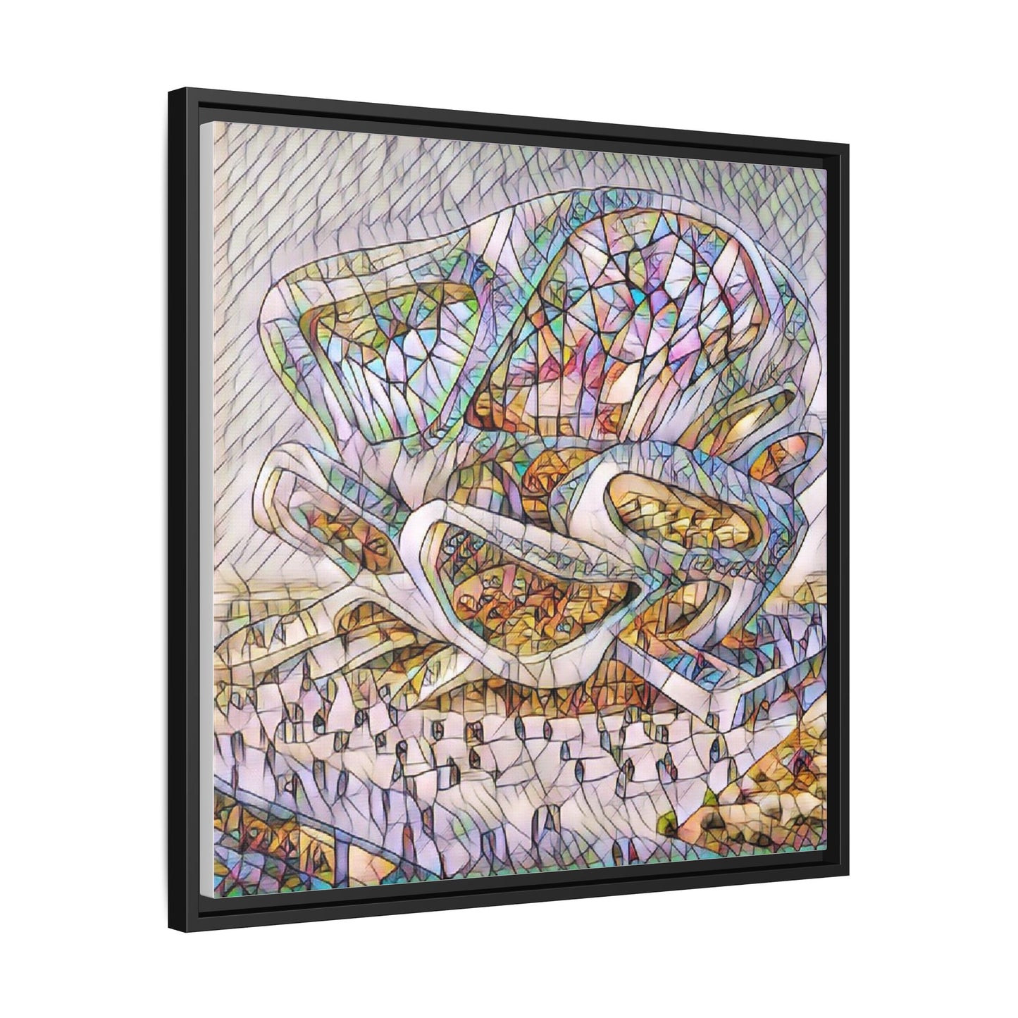 Abstract Colorful Sculpture Matte Canvas Framed Wall Art