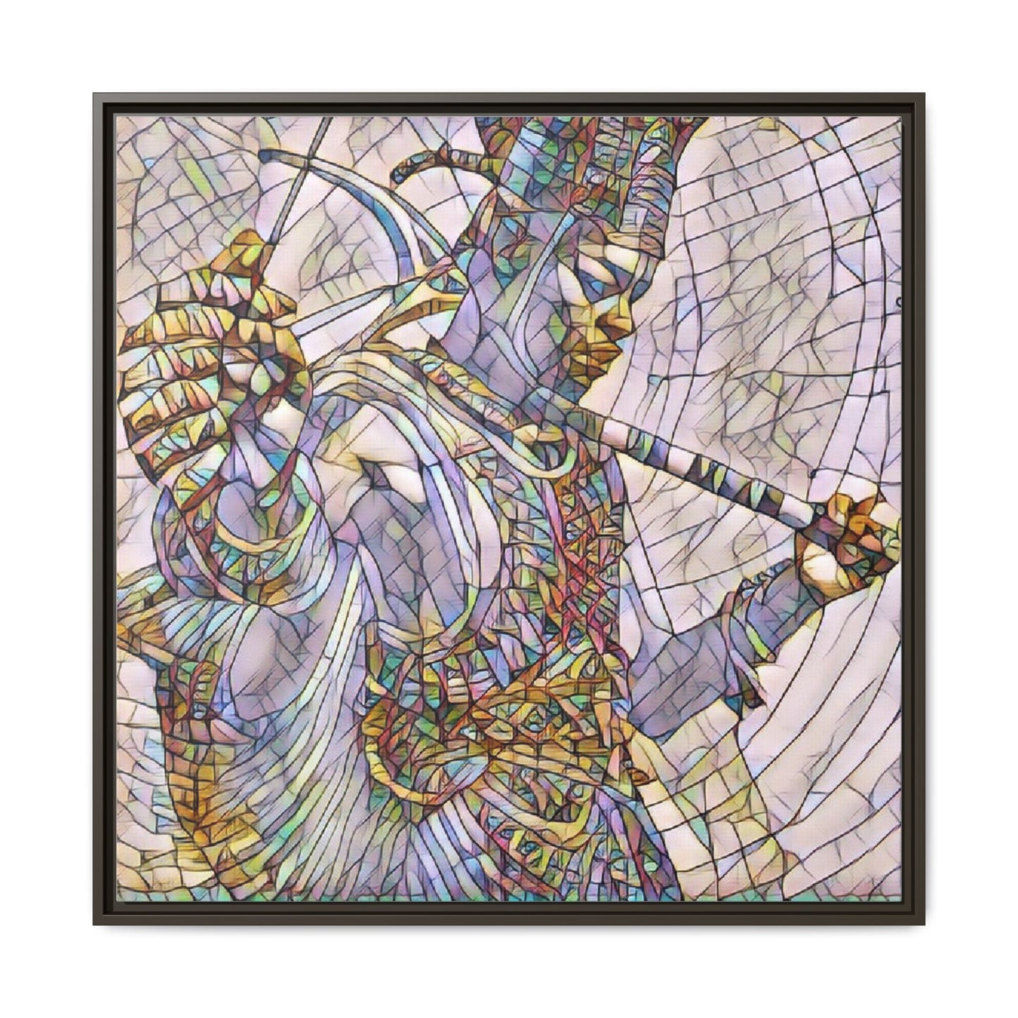 Egyptian God Mosaic Matte Canvas Framed Art