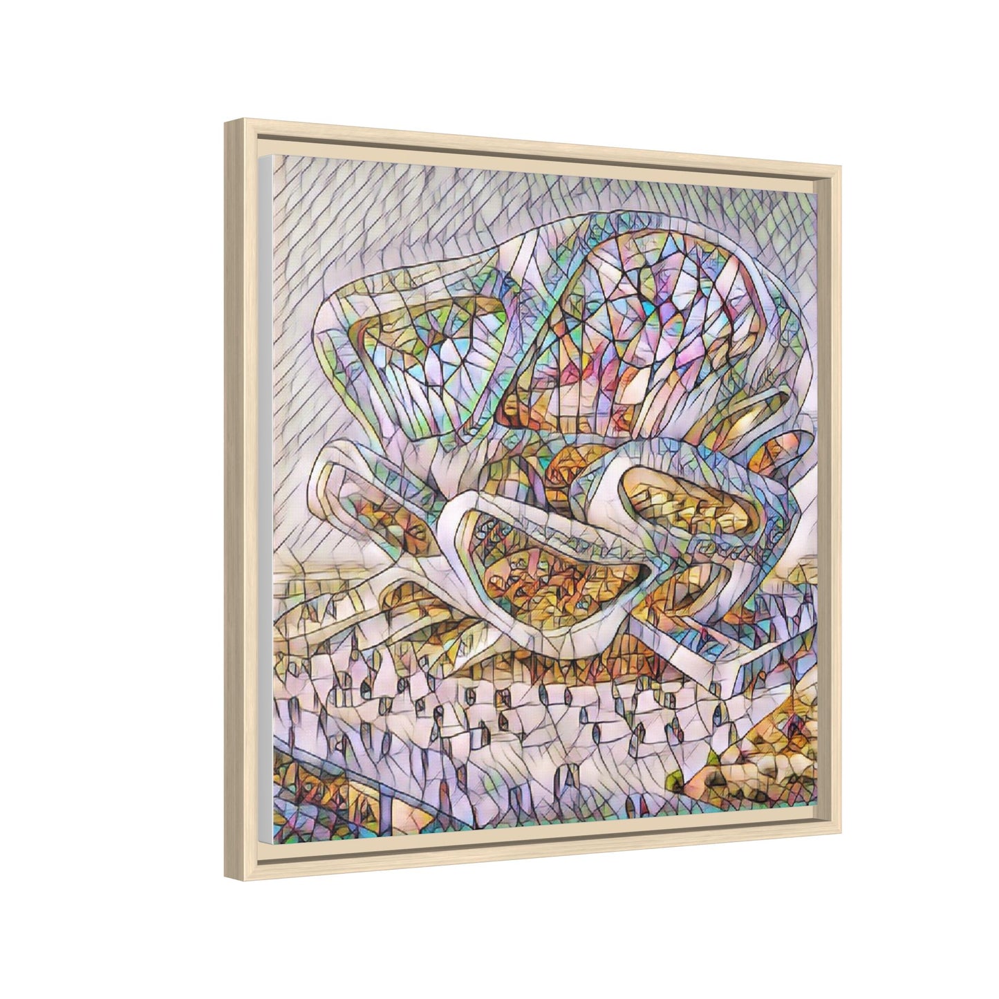 Abstract Colorful Sculpture Matte Canvas Framed Wall Art